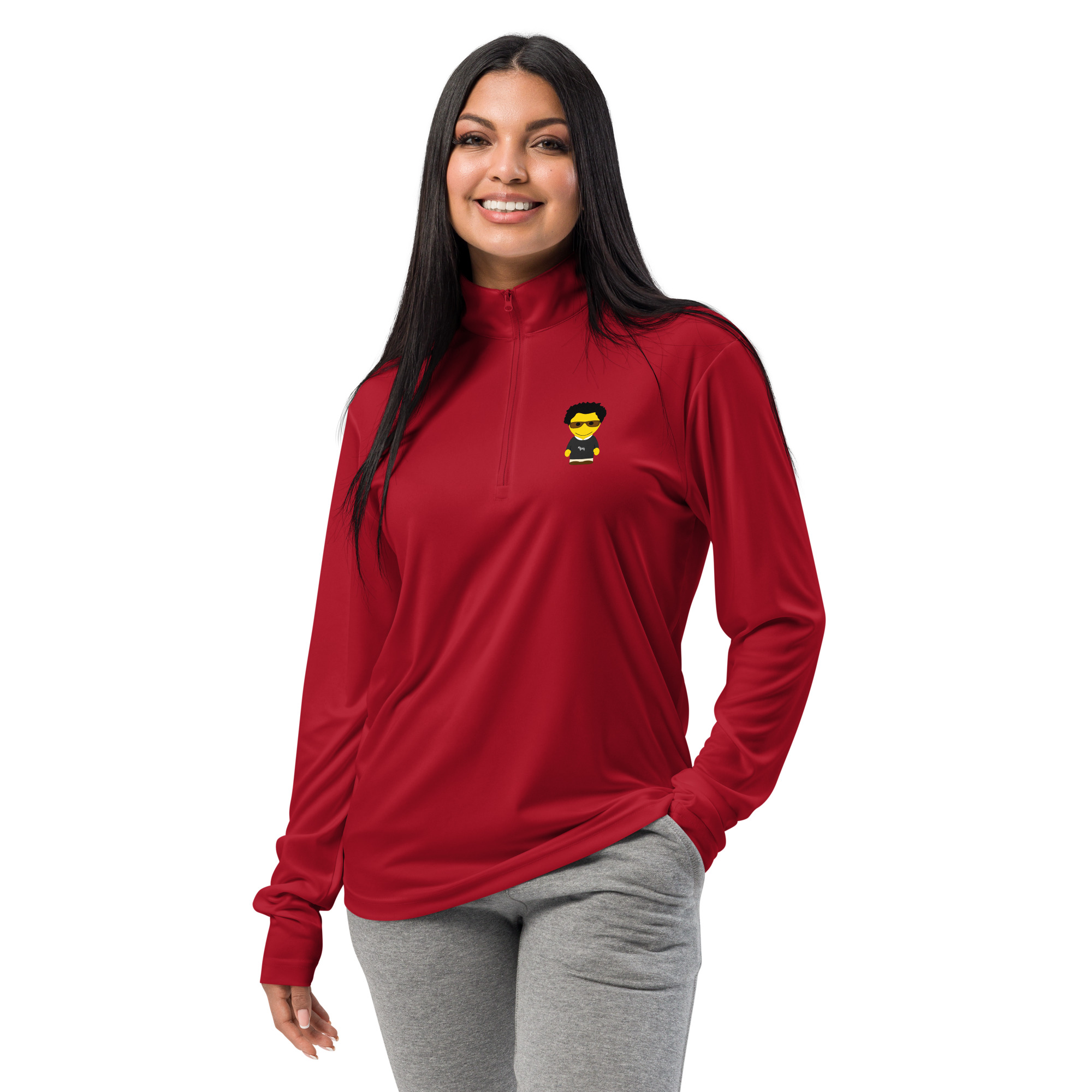 Pull à demi-zip léger (SWECC2-POLBLA-WHI001)