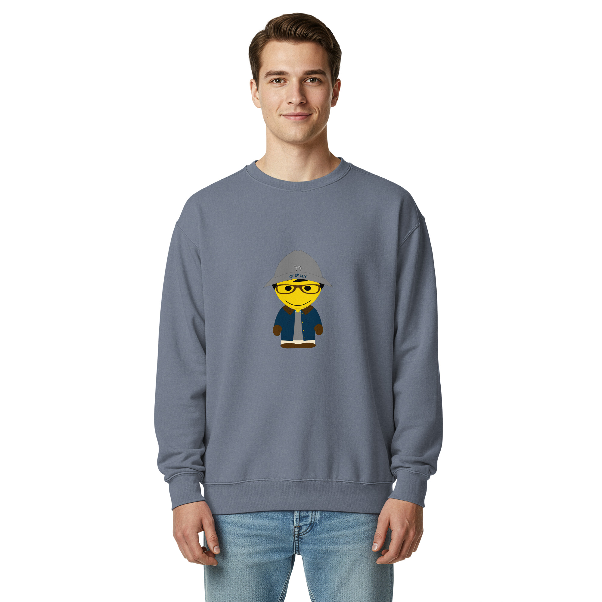 Sweat teinté unisexe (BARBLU-CORBOB-GRE002) – Image 16