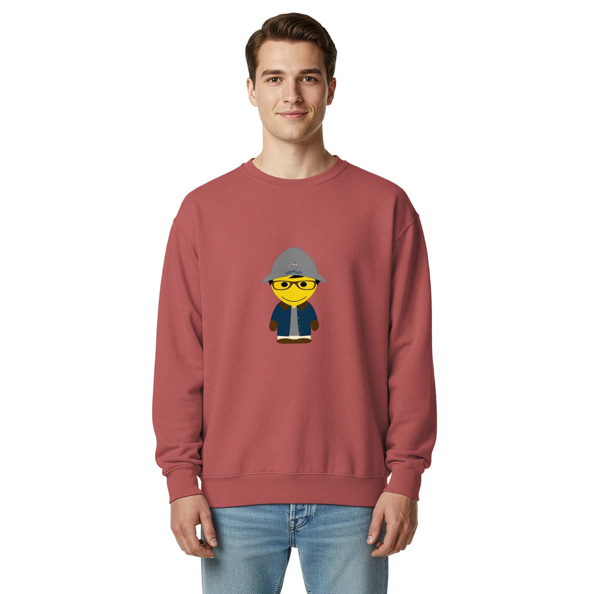 Sweat teinté unisexe (BARBLU-CORBOB-GRE002) – Image 10