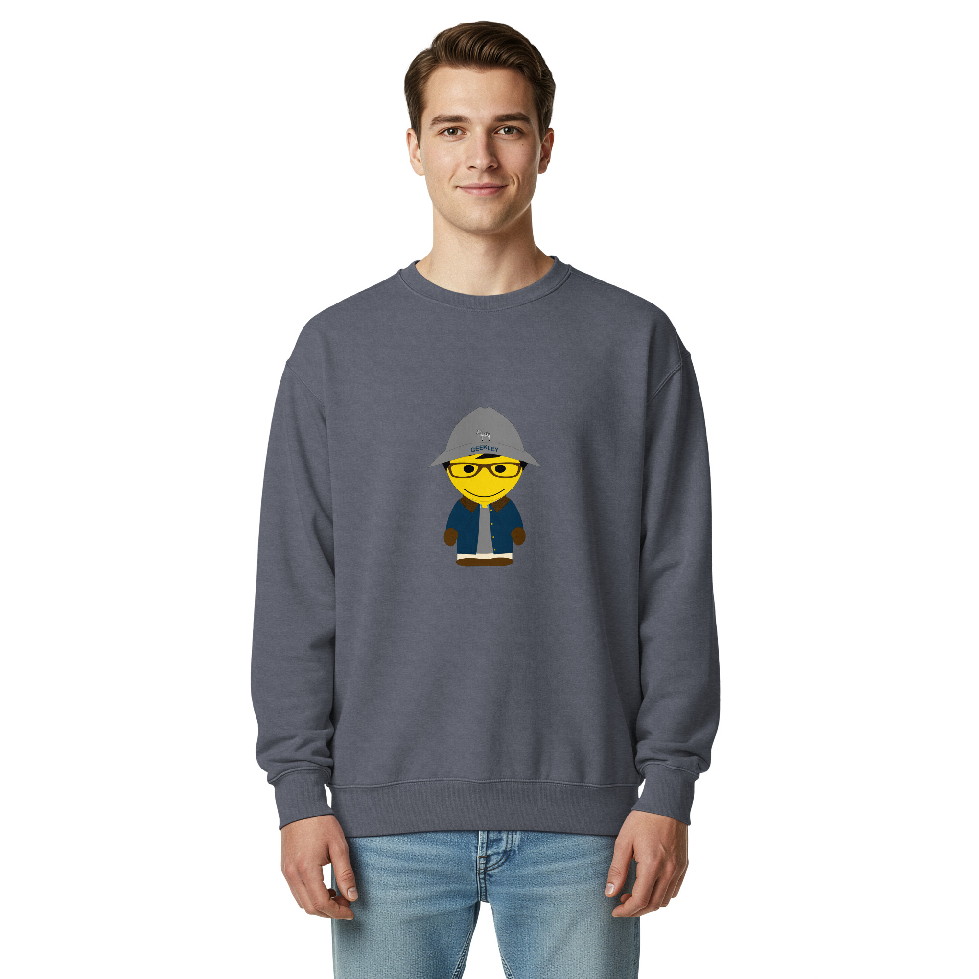 Sweat teinté unisexe (BARBLU-CORBOB-GRE002) – Image 6