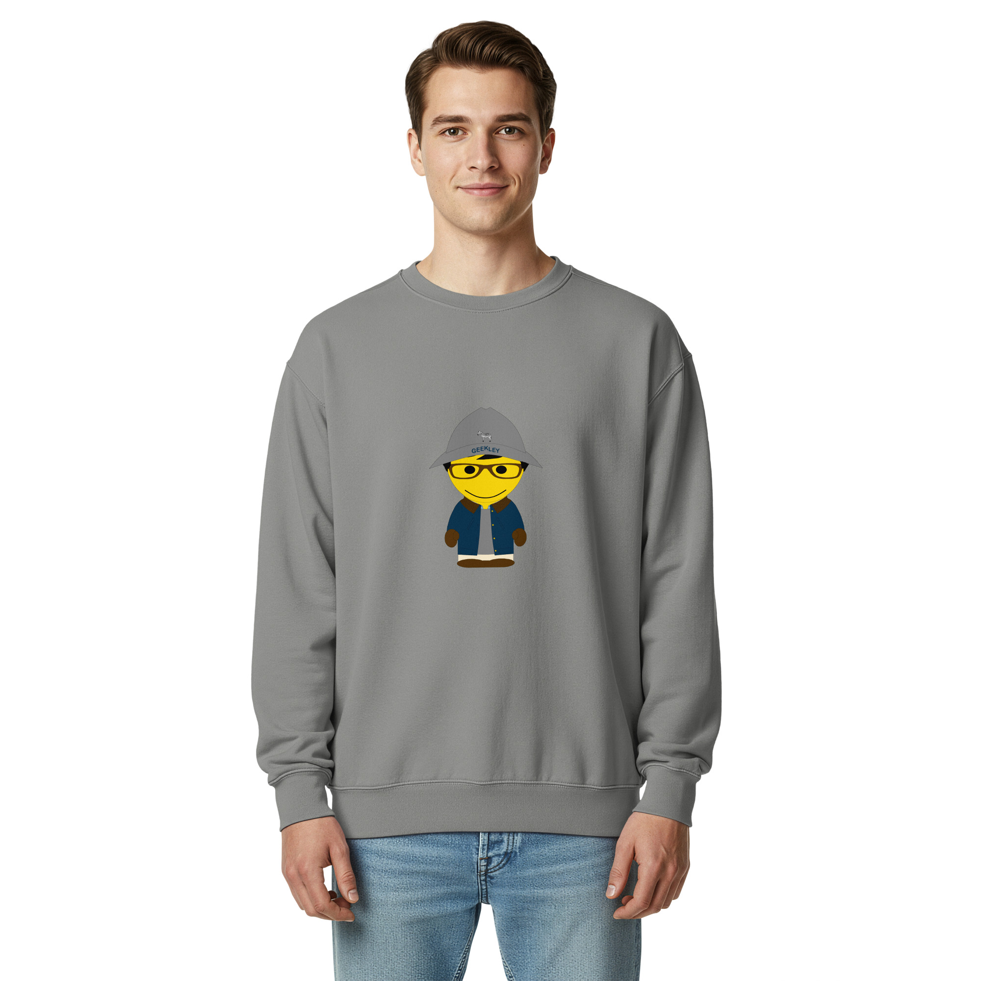 Sweat teinté unisexe (BARBLU-CORBOB-GRE002) – Image 20
