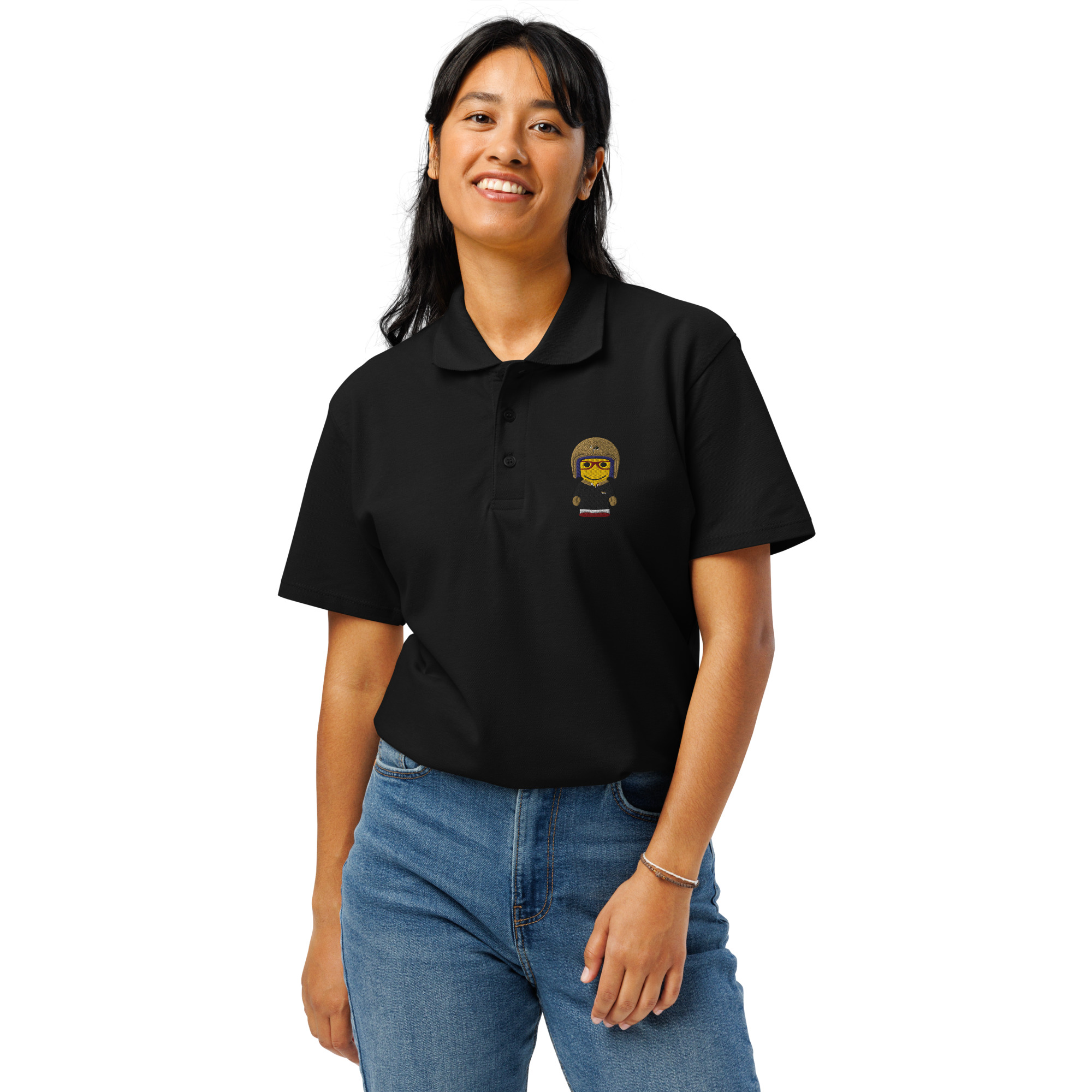 Polo piqué premium unisexe (FORCHA-LOGBIK-BDX001)