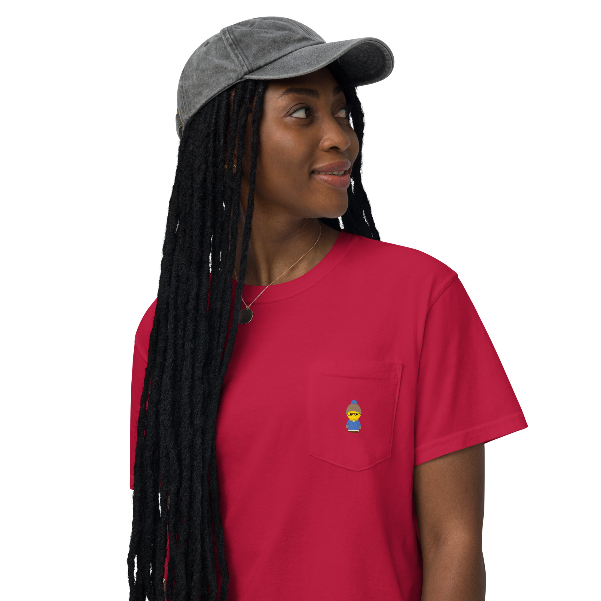 T-shirt teinté avec poche unisexe - veste forestière marine - Fitzgerald