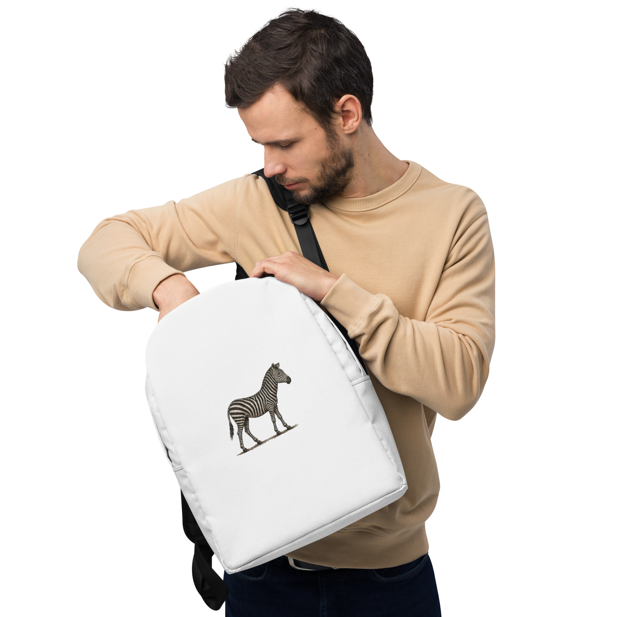 Sac à dos minimaliste "Maison GEEKLEY" – zèbre