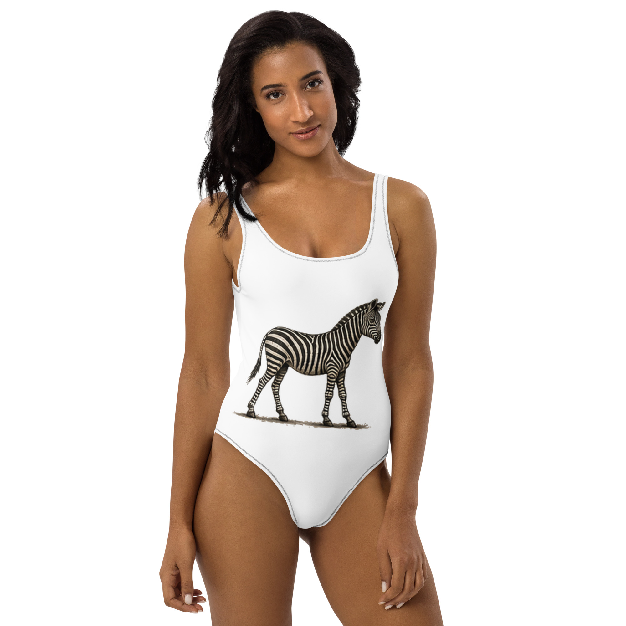 Maillot de bain 1 pièce "Maison GEEKLEY" - zèbre
