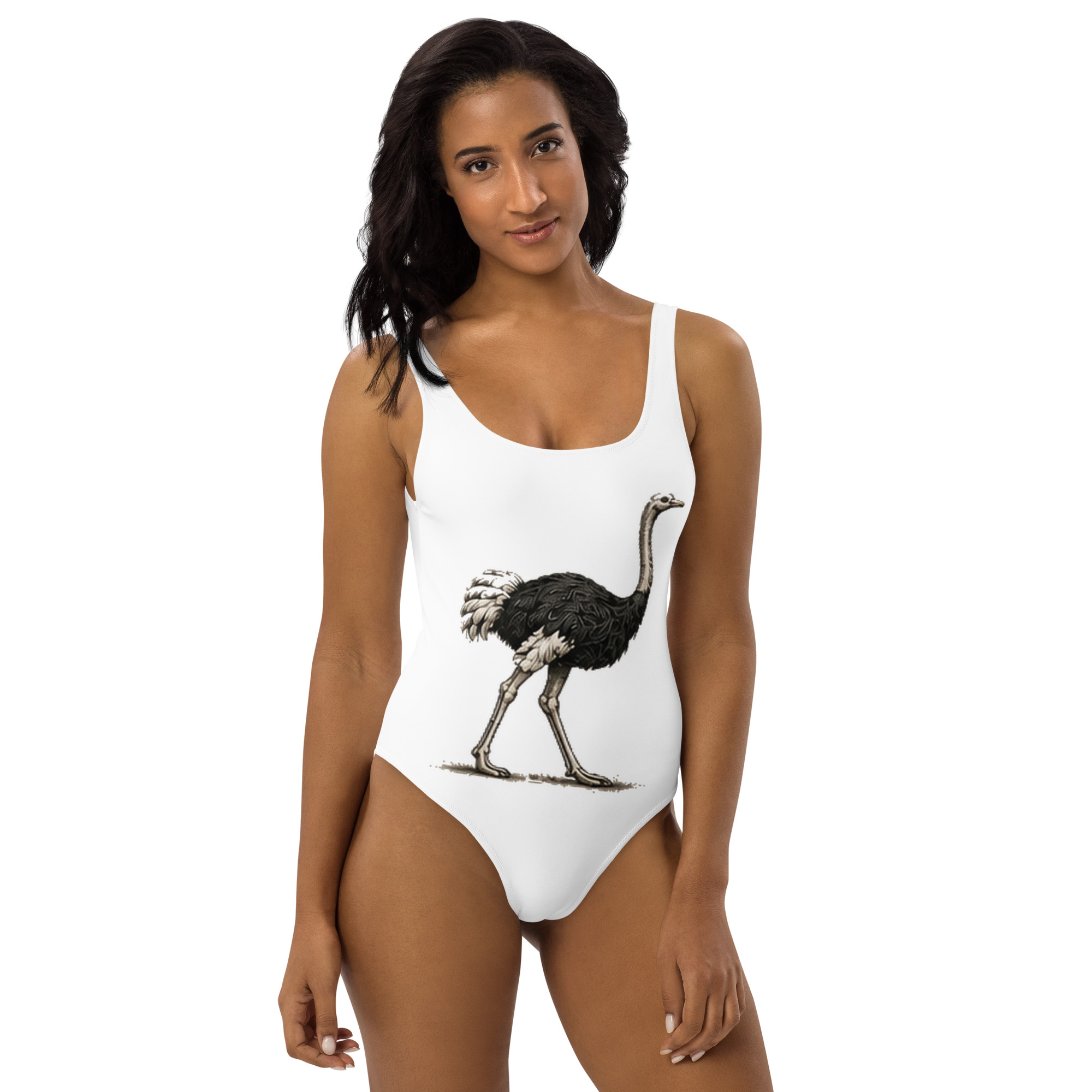 Maillot de bain 1 pièce "Maison GEEKLEY" - autruche