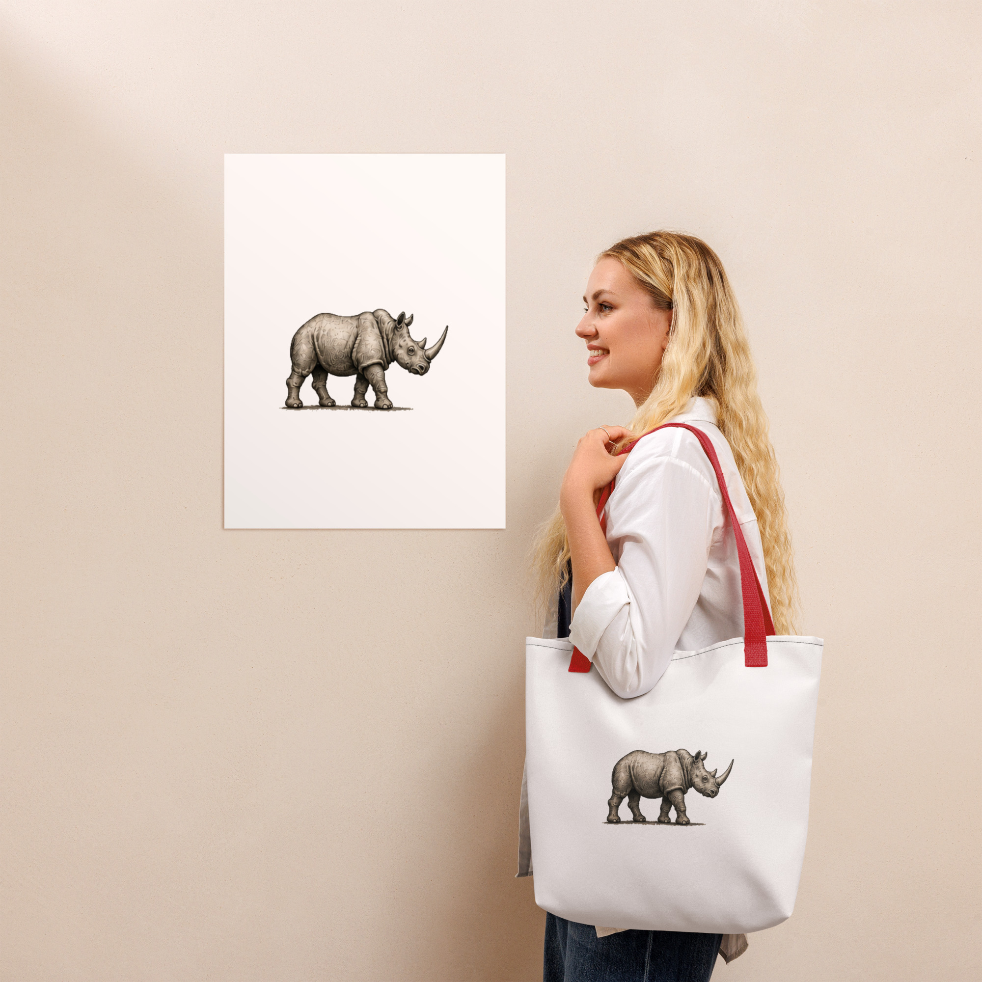 Tote bag "MAISON GEEKLEY" – rhinoceros