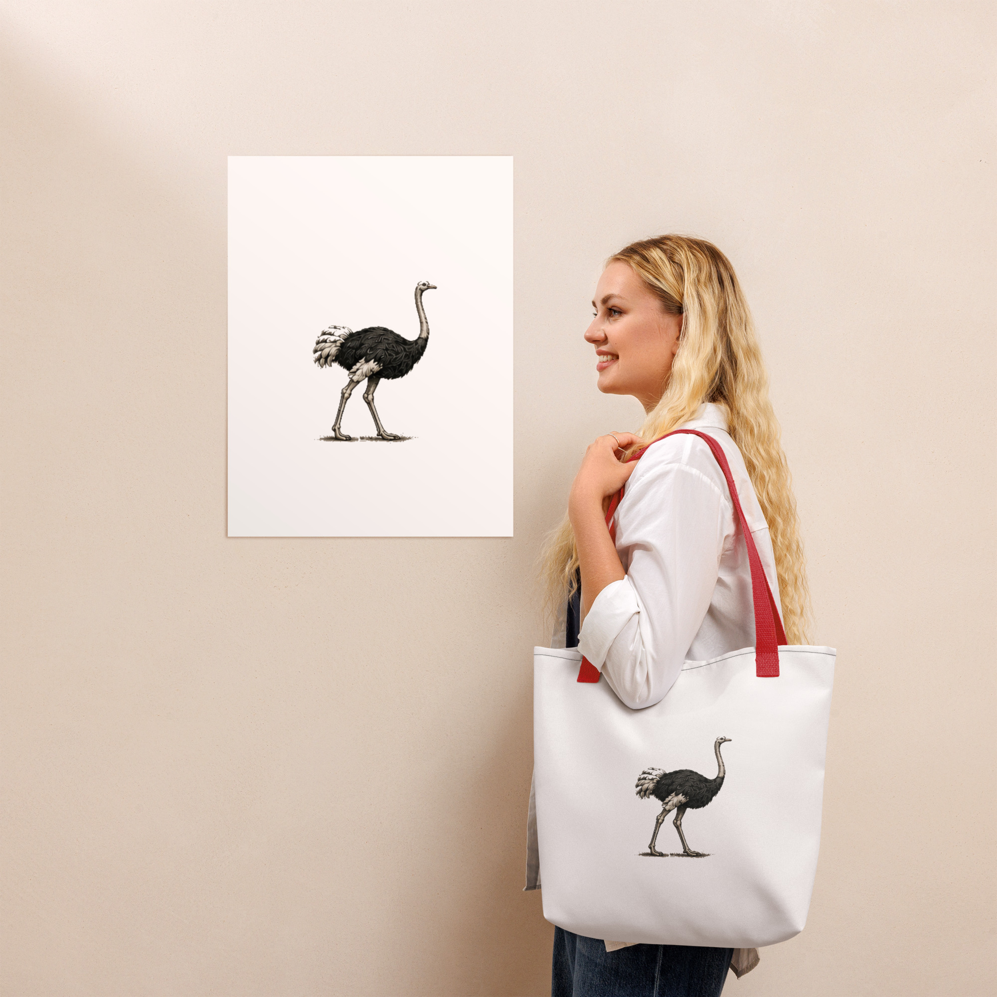 Tote bag "MAISON GEEKLEY" – autruche