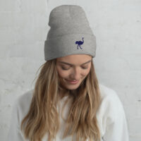 Bonnet à revers "Maison GEEKLEY" - autruche