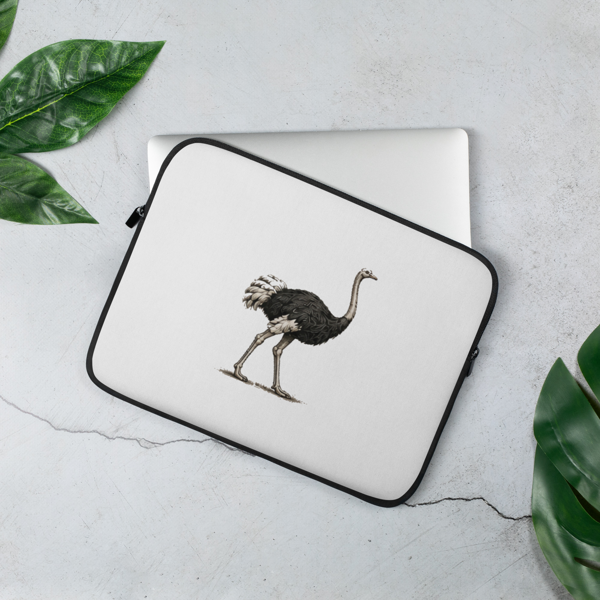 Housse pour ordinateur portable "Maison GEEKLEY" – autruche