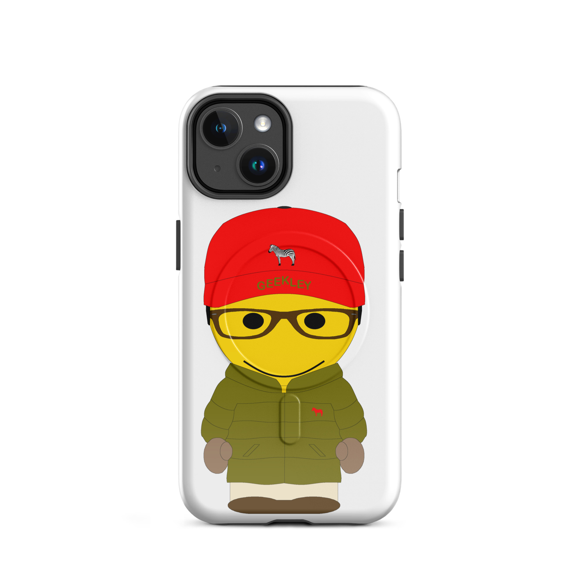 Coque solide pour iPhone® avec MagSafe® - anorak olive - Charles
