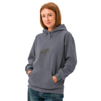 Sweat à capuche teinté unisexe "Maison GEEKLEY" – zèbre