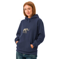 Sweat à capuche teinté unisexe "Maison GEEKLEY" – elephant