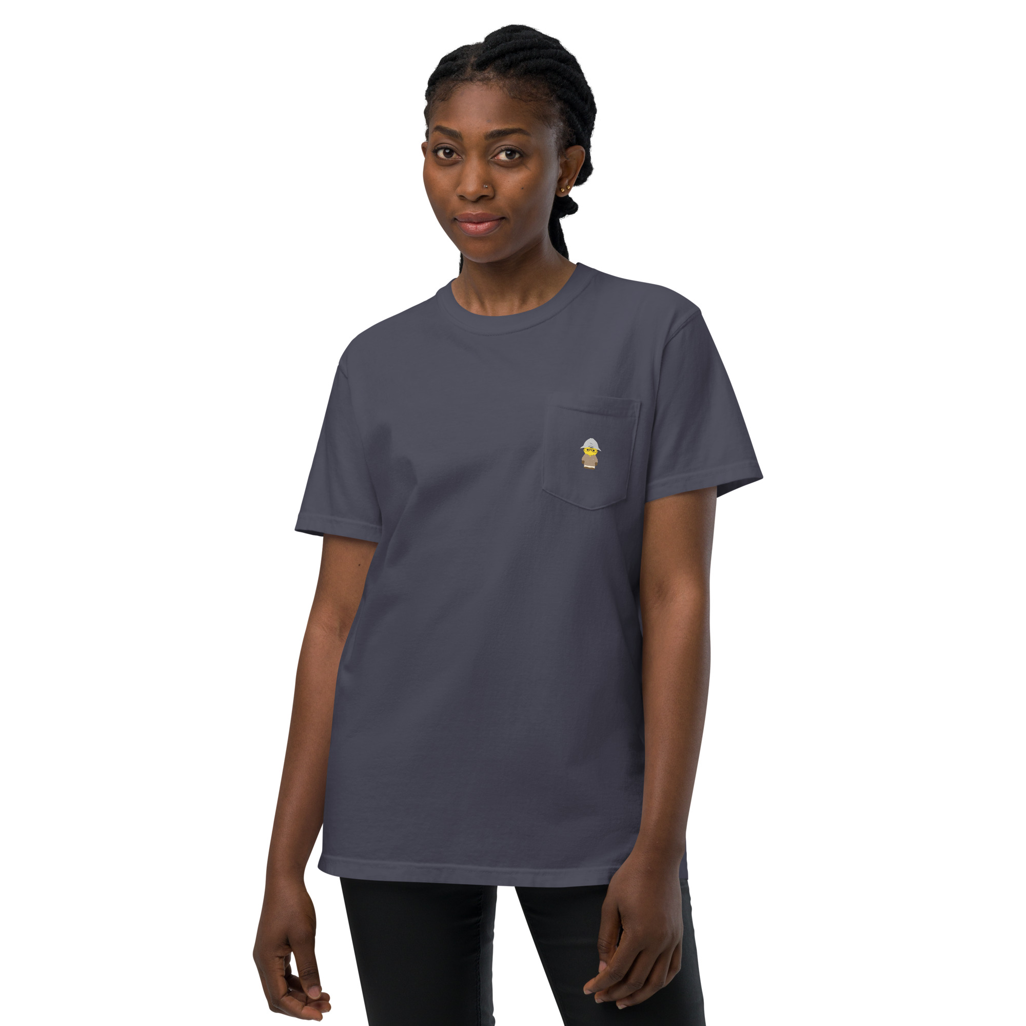T-shirt teinté avec poche unisexe - anorak camel - Edgar
