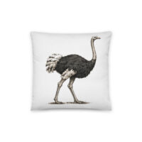 Coussin en coton "Maison GEEKLEY" - autruche