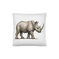 Coussin en coton "Maison GEEKLEY" - rhinoceros