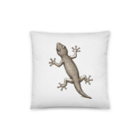 Coussin en coton "Maison GEEKLEY" - gecko