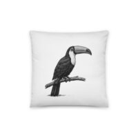 Coussin en coton "Maison GEEKLEY" - toucan