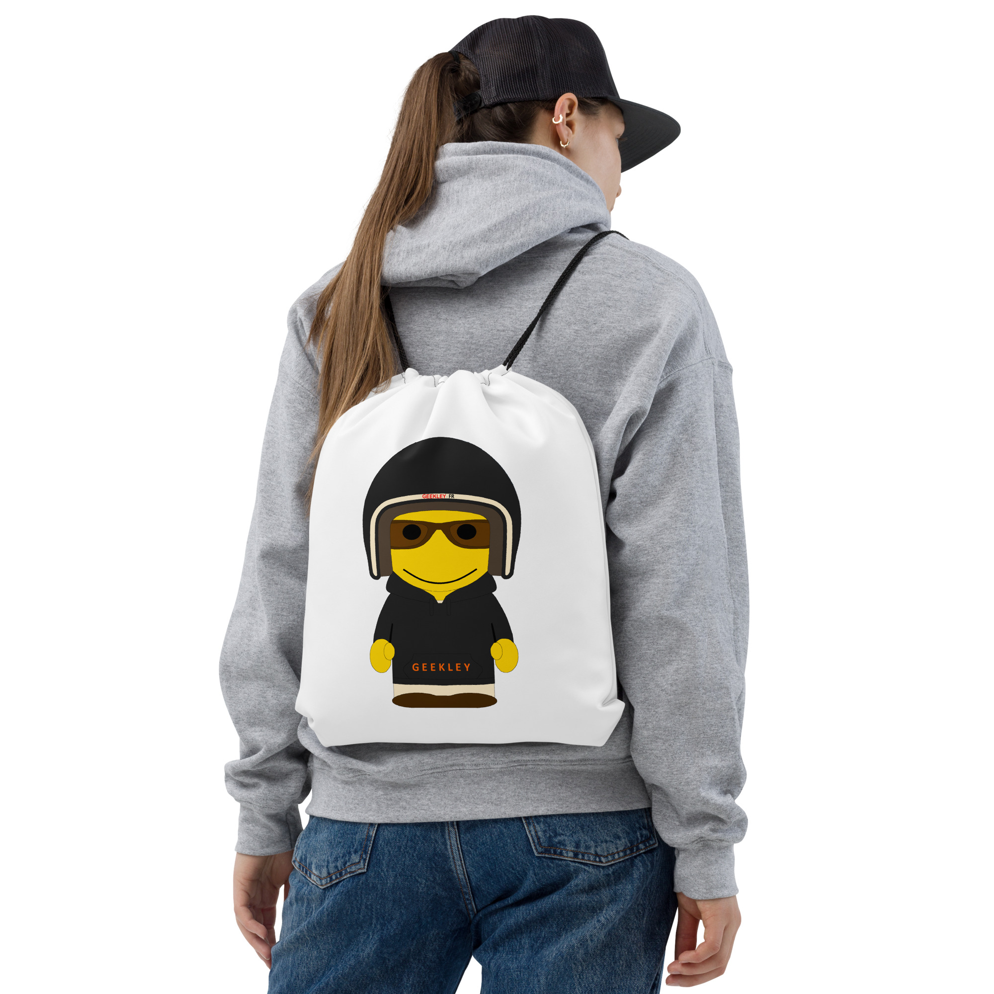 Sac à cordon - sweatshirt noir - Dorian