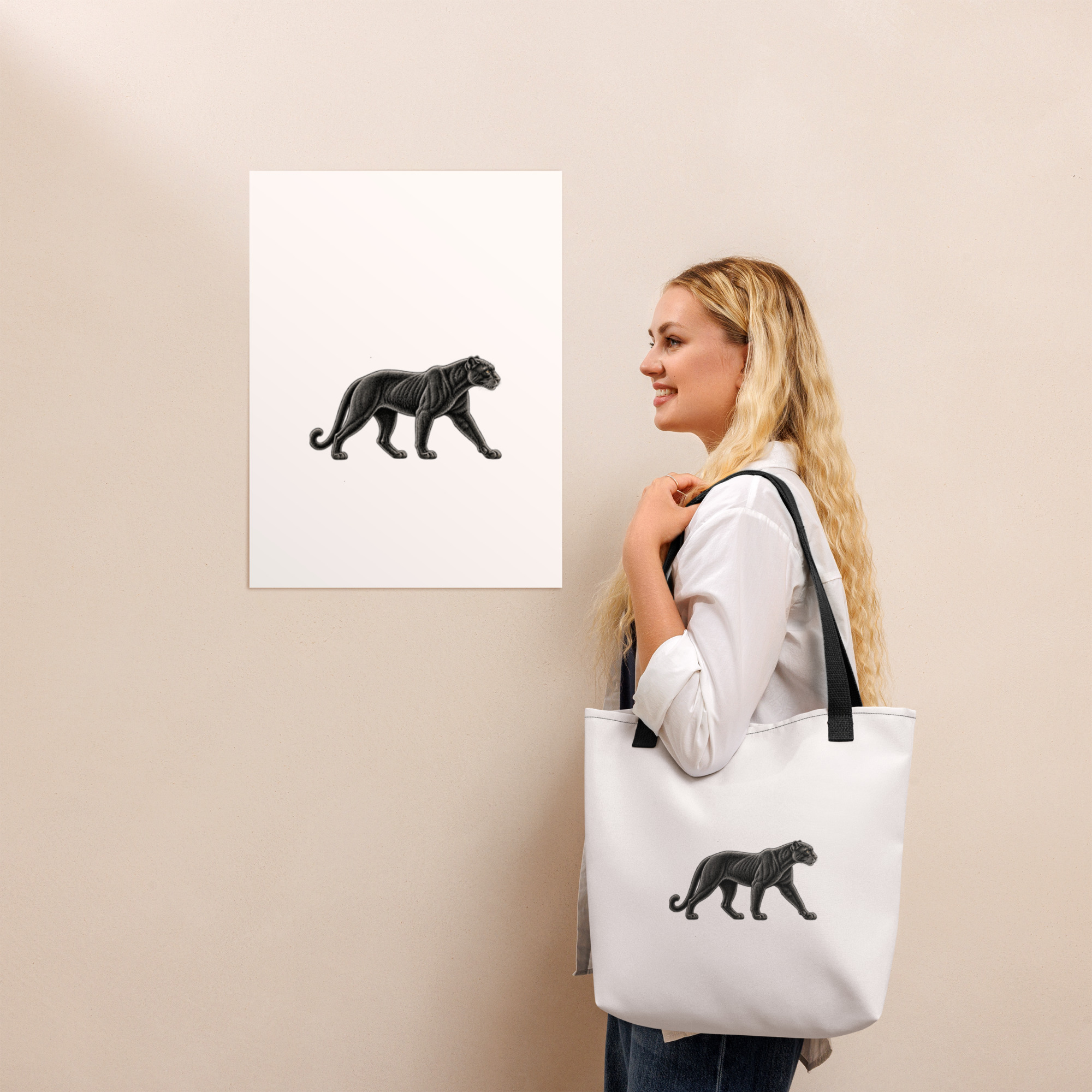 Tote bag "MAISON GEEKLEY" - panthère