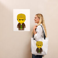 Tote bag - veste huilée marron - Charles
