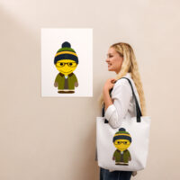 Tote bag - veste huilée verte - Fitzgerald