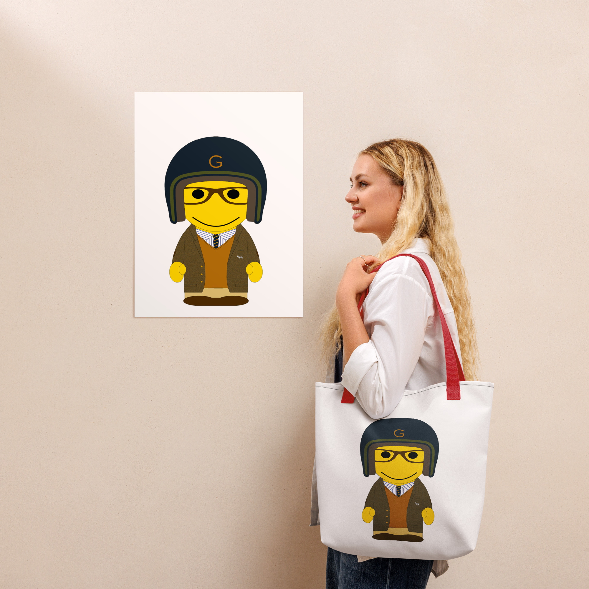 Tote bag - "College" - Dorian - tweed
