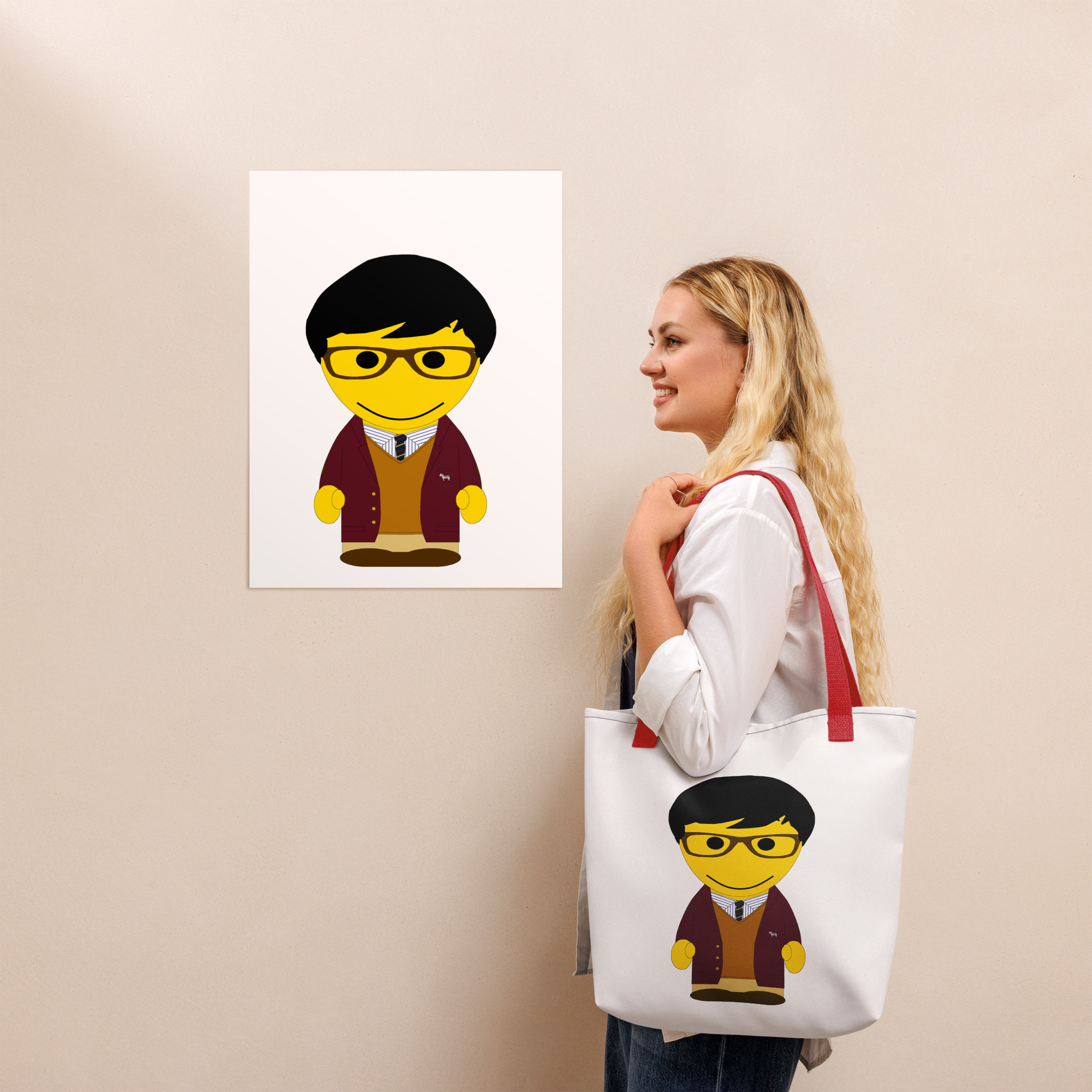 Tote bag - "College" - Benedict – bordeaux