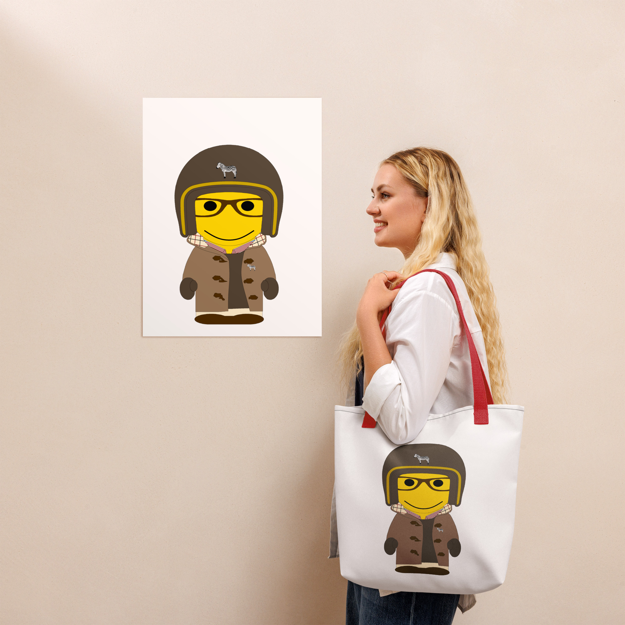 Tote bag - dufflecoat - Dorian-marron
