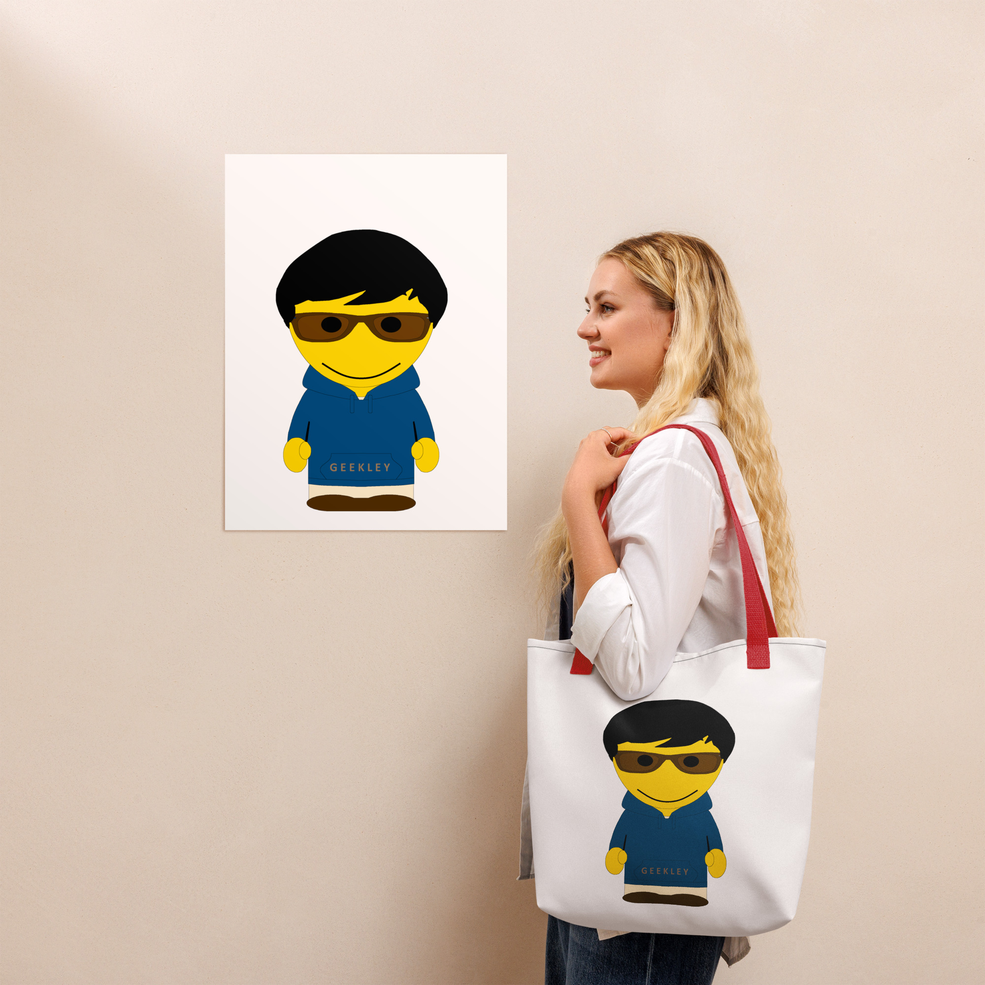 Tote bag - sweatshirt marine - Benedict