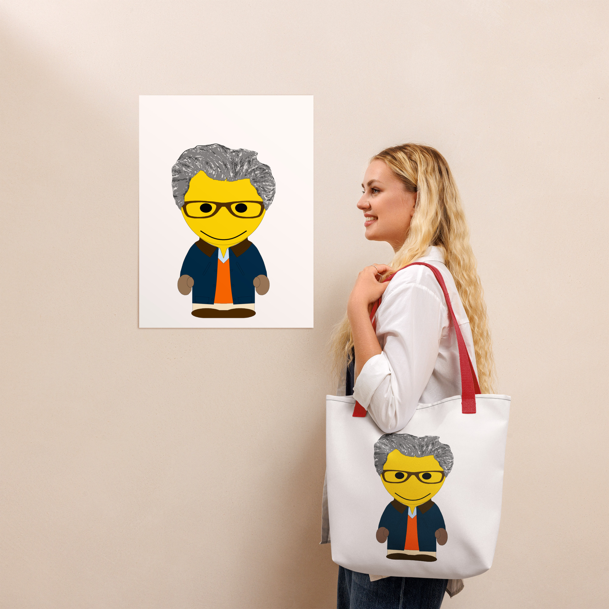 Tote bag - veste huilée marine - Alistair