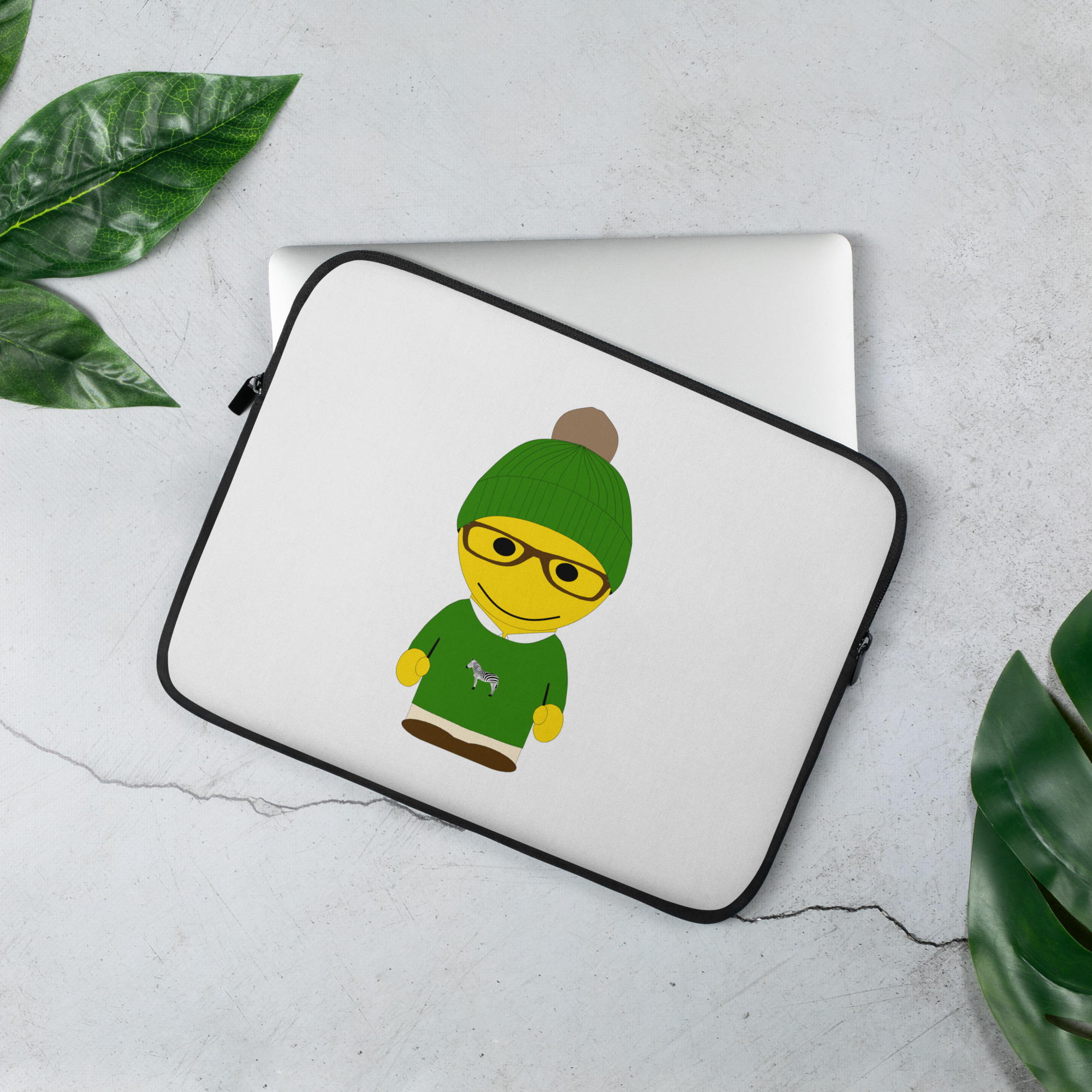 Housse pour ordinateur portable - sweatshirt vert - Fitzgerald