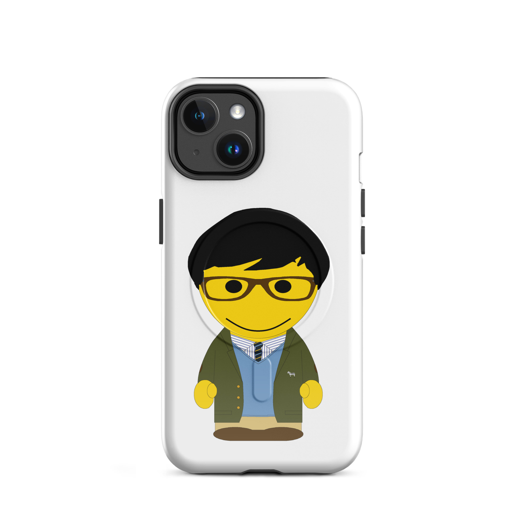 Coque iPhone® (MagSafe®) - "College" - Benedict - olive