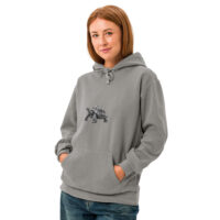 Sweat à capuche teinté unisexe "Maison GEEKLEY" - tortue