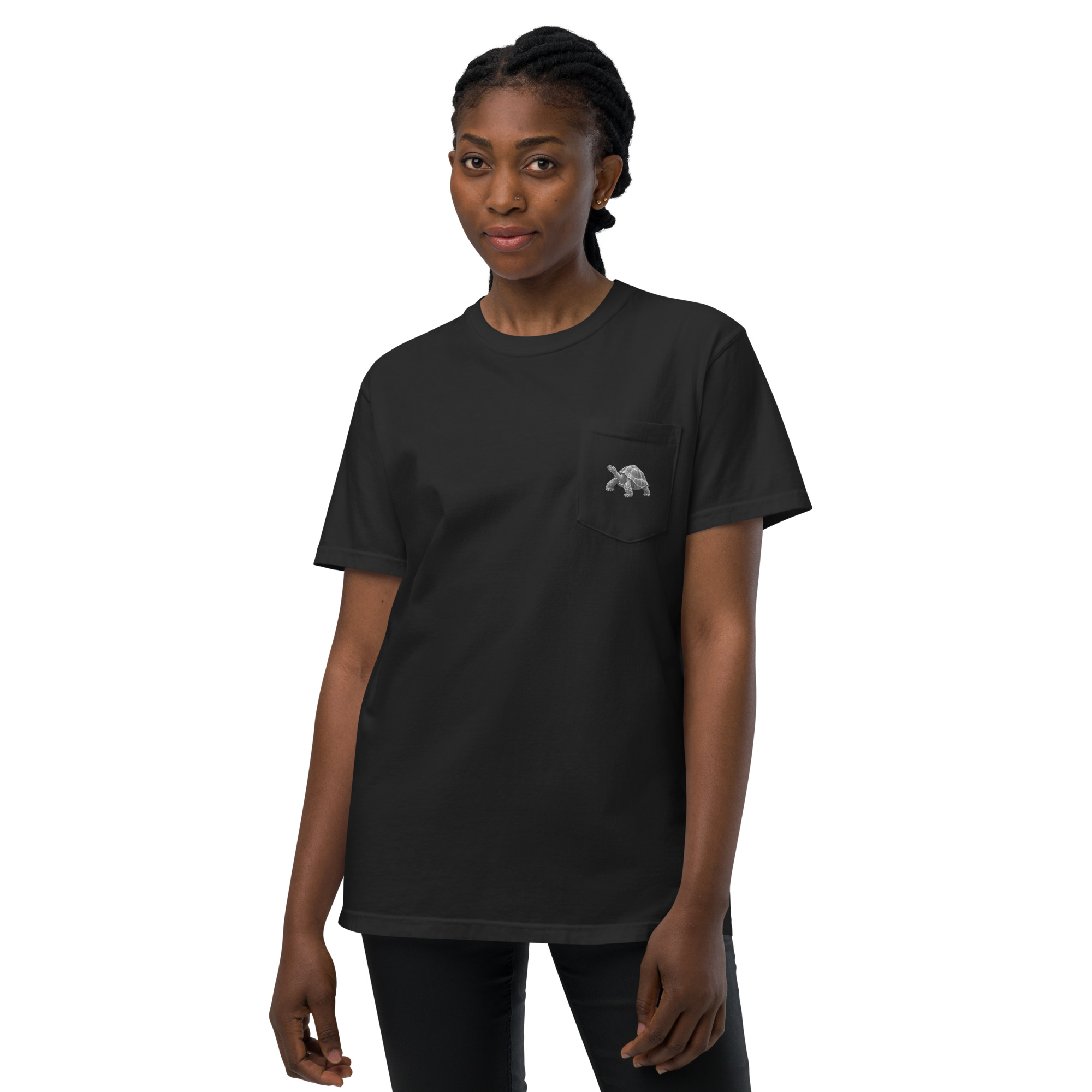 T-shirt teinté avec poche unisexe "MAISON GEEKLEY" - tortue
