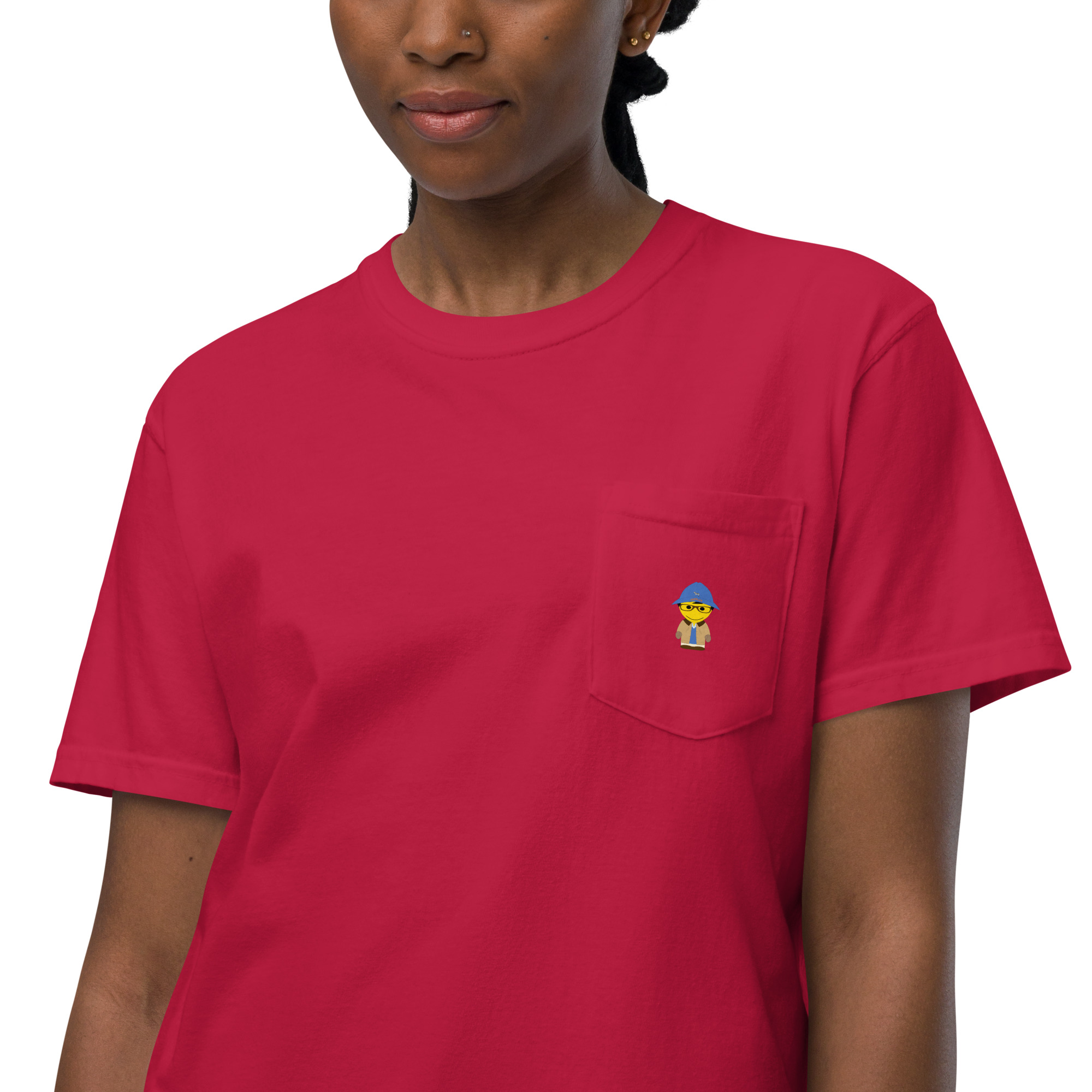 T-shirt teinté avec poche unisexe - veste huilée sable - Edgar