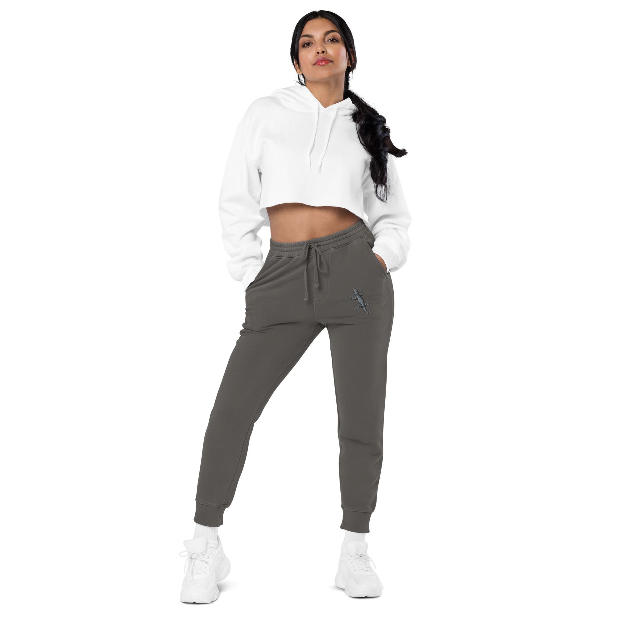 Pantalon de sport teint par pigment "Maison GEEKLEY" - gecko