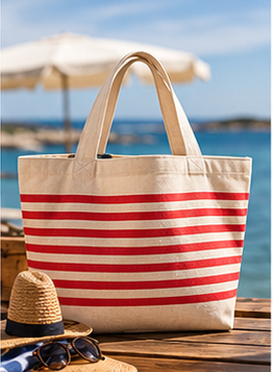 Grand sac à tout faire rayé - Support GEEKLEY | T